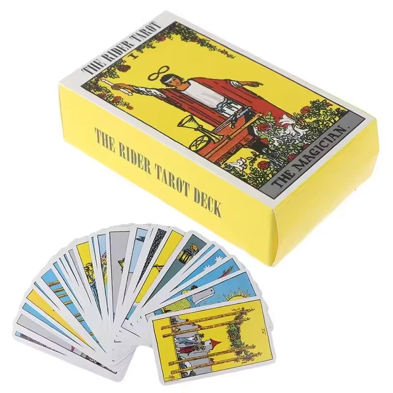 78Pcs The Rider Waite Tarot Card Divination Personal Use Tarot Deck English Spanish Version Oracles Deck for Girl Board Game